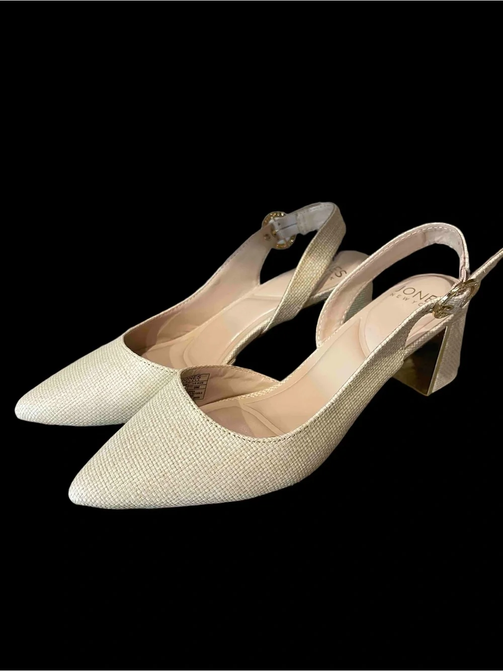 Jones New York Linen Look Sling Back Pumps Size 9